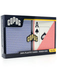 COPAG EXPORT PLASTIC POKER DECK CARDS JUMBO RED AND BLUE