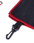 SERVIETTE DE BILLARD EN MICROFIBRE CUETEC - ROUGE ET NOIR