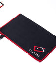 SERVIETTE DE BILLARD EN MICROFIBRE CUETEC - ROUGE ET NOIR