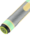 BAGUETTE DE BILLARD POISON CANDY SUGAR AVEC FLÈCHE EN FIBRE DE CARBONE - VERT/PÊCHE - SANS WRAP 12.4MM 19OZ