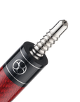 POISON MAELITH POOL CUE WITH CARBON FIBER SHAFT - GREY/RED - NO WRAP 12.4MM 19OZ