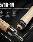 BALABUSHKA POOL CUE GB1 WHITE/BROWN LINEN WRAP 13MM 19OZ