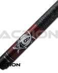 ACTION ADVENTURE POOL CUE ADV102 BURGUNDY REAPER 19OZ 13MM