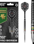 SHOT PRO SERIES - MINDAUGAS BARAUSKAS STEEL TIP DART SET - 90% TUNGSTEN BARRELS