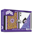 COPAG NEOTERIC PLASTIC POKER CARDS DOUBLE DECK SET 1546 REGULAR VIOLET AND BLUE AND YELLOW