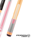 BAGUETTE DE BILLARD POISON CANDY SUGAR AVEC FLÈCHE EN FIBRE DE CARBONE - PÊCHE/ROSE - SANS WRAP 12.4MM 19OZ
