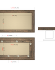 BARN RECTANGLE GAME TABLE