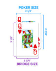 COPAG NEOTERIC PLASTIC POKER CARDS DOUBLE DECK SET JUMBO 1546 VIOLET AND BLUE AND YELLOW