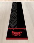 SHOT CARPET DART MAT 1M W X 3M L BLACK AND RED