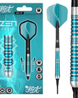 SHOT ZEN JUTSU SOFT TIP DART SET - 80% TUNGSTEN BARRELS