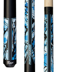 BAGUETTE DE BILLARD RAGE MATTE BLEU POISON CHÊNE CAMO 13MM 19OZ
