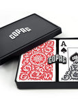 COPAG PLASTIC BRIDGE CARDS DOUBLE DECK SET 1546 JUMBO RED AND BLACK