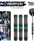SHOT AI CUBERPUNK STEEL TIP DARTS SET 90% TUNGSTEN 24GM