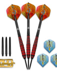 SHOT MYSTIC STEEL TIP DARTS SET-PREMIUM BRASS