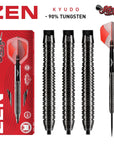 ZEN KYUDO STEEL TIP DART SET-90% TUNGSTEN BARRELS