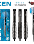 ZEN ROSHI STEEL TIP DART SET-90% TUNGSTEN BARRELS