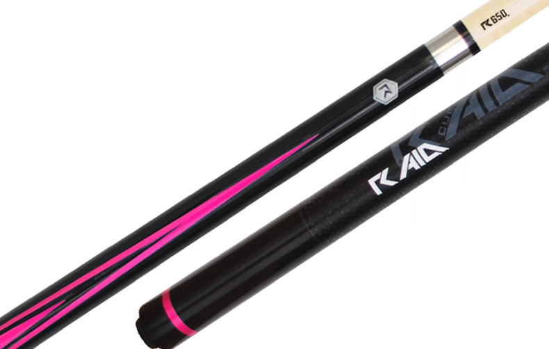 BAGUETTE DE BILLARD RAID COLORZ H CH-05 NOIR ET ROSE 13MM 19OZ