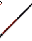 Baguette de billard Cuetec Cynergy Truewood Mappa Burl I, rouge et noir, sans grip, 12,5 mm, 19 oz