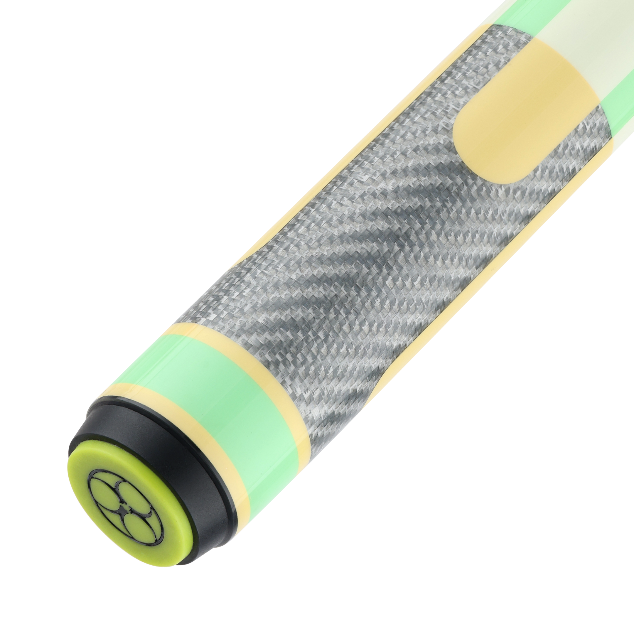 BAGUETTE DE BILLARD POISON CANDY SUGAR AVEC FLÈCHE EN FIBRE DE CARBONE - VERT/PÊCHE - SANS WRAP 12.4MM 19OZ