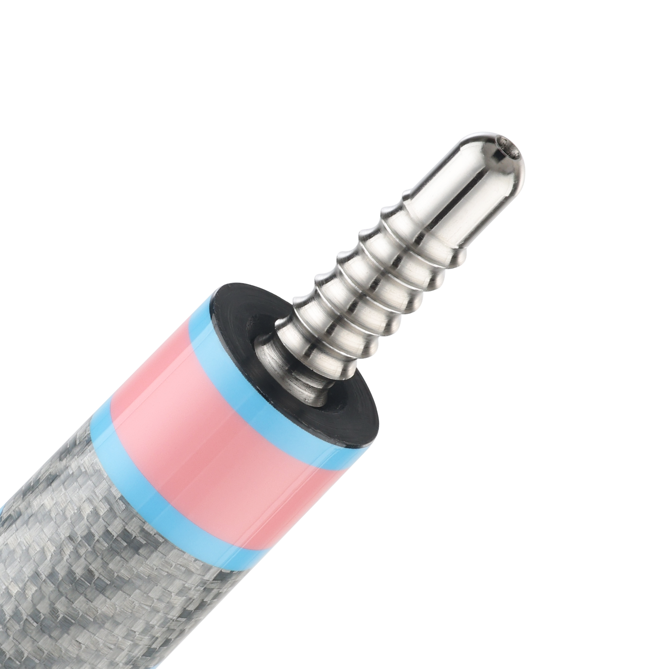 POISON CANDY SUGAR POOL CUE WITH CARBON FIBER SHAFT - PINK/LIGHT BLUE - NO WRAP 12.4MM 19OZ