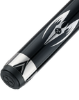 POISON MAELITH POOL CUE WITH CARBON FIBER SHAFT - BLACK/BLACK - NO WRAP 12.4MM 19OZ
