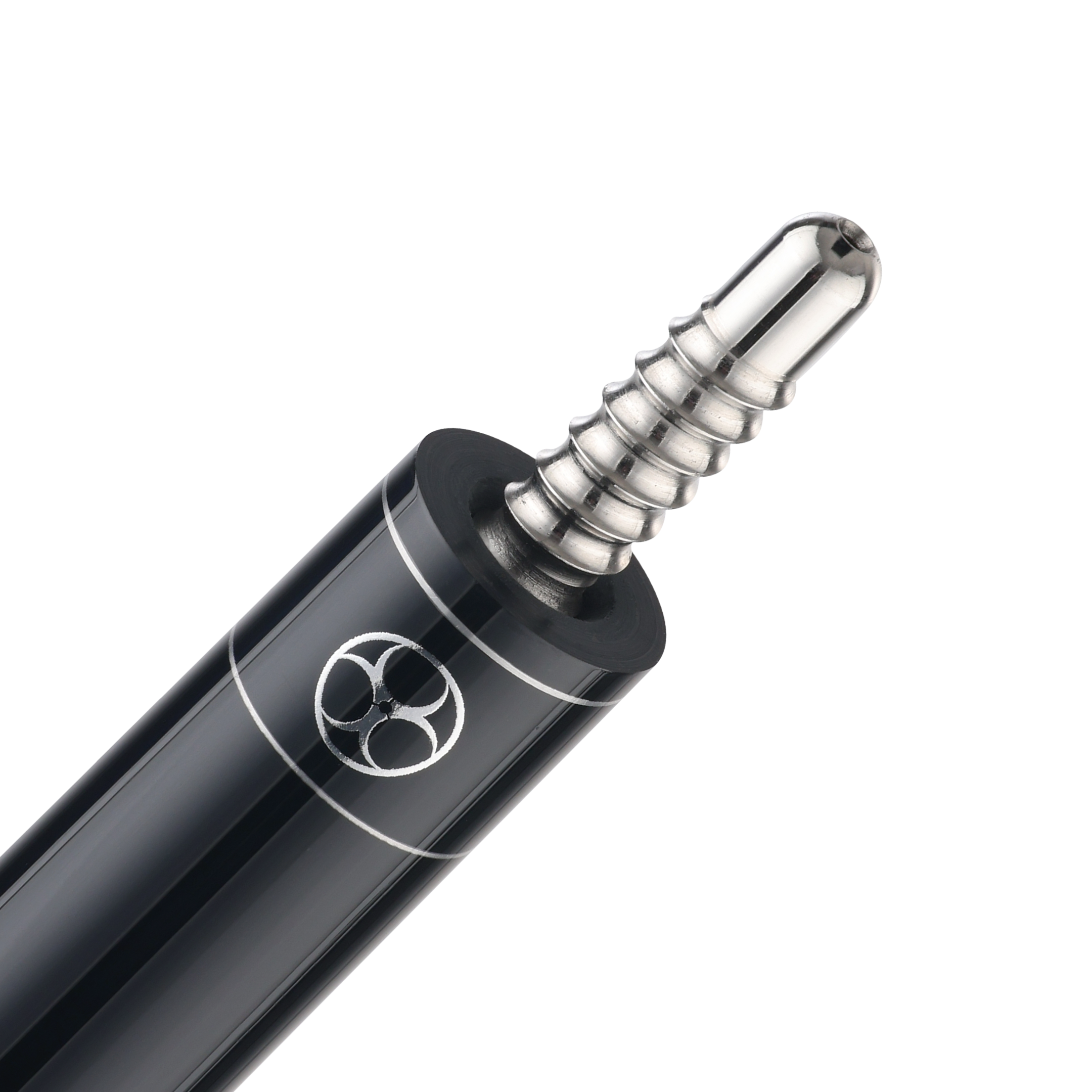 POISON MAELITH POOL CUE WITH CARBON FIBER SHAFT - BLACK/RED - NO WRAP 12.4MM 19OZ