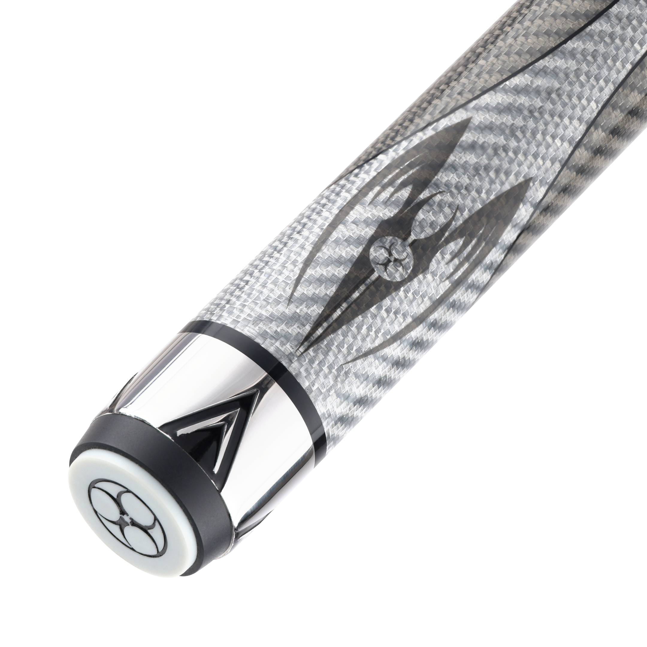 POISON MAELITH POOL CUE WITH CARBON FIBER SHAFT - DARK/LIGHT GREY - NO WRAP 12.4MM 19OZ