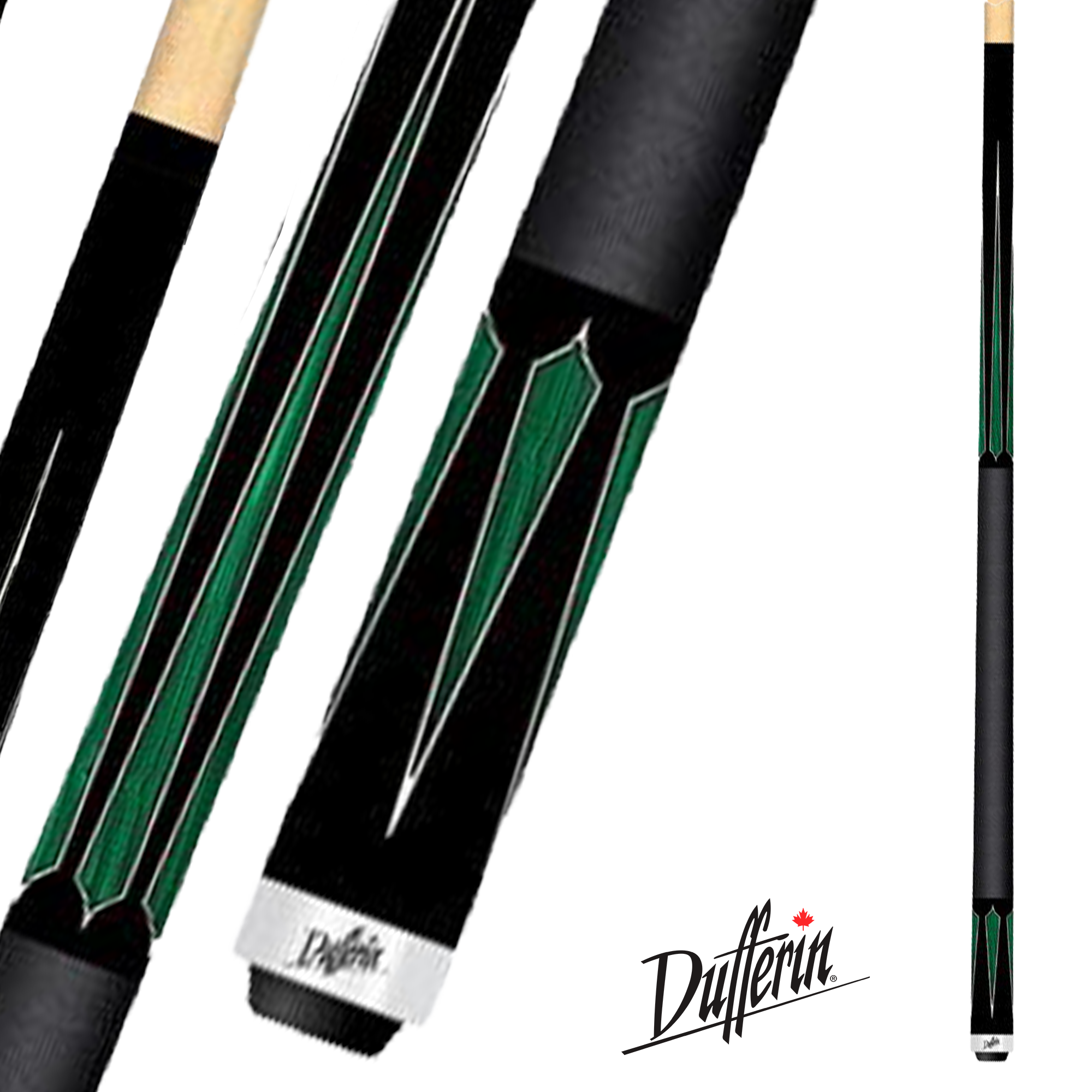 DUFFERIN POOL CUE STONE ICK SERIES  ICK-3R GREEN WRAP 13MM 19OZ