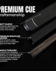 BALABUSHKA BREAK/JUMP CUE  GBJBK-2 NO WRAP BLACK/WOOD 13MM 19OZ