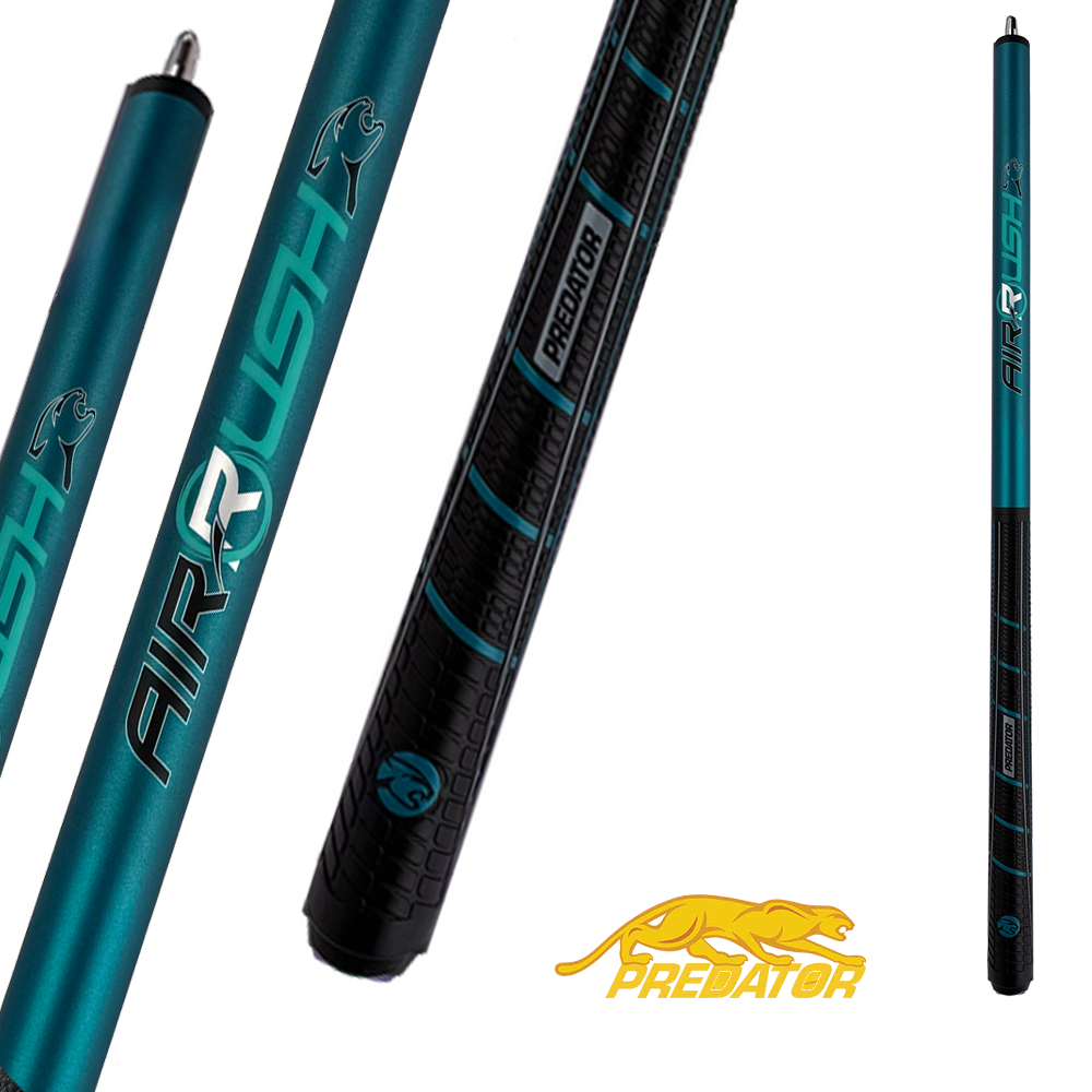 MANCHE DE BAGUETTE DE BILLARD PREDATOR AIR RUSH COULEUR DE L'ANNÉE SARCELLE AVEC WRAP SPORT - ÉDITION LIMITÉE