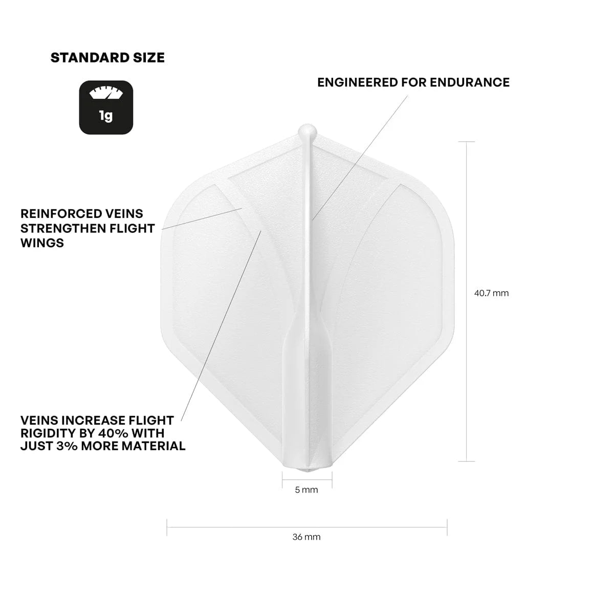 SHOT AIRFOIL MOLDED FLIGHT SET STANDARD