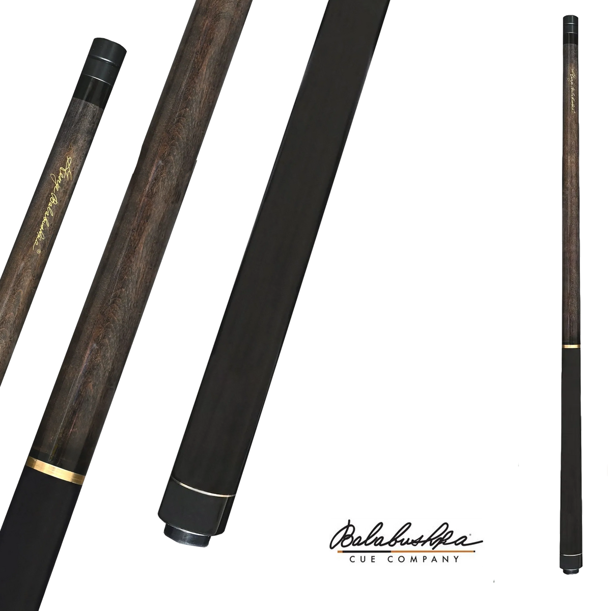 BALABUSHKA BREAK/JUMP CUE  GBJBK-2 NO WRAP BLACK/WOOD 13MM 19OZ