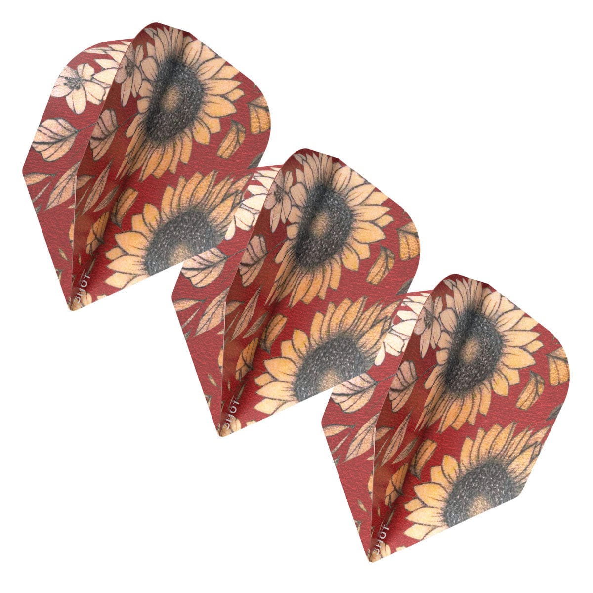SHOT SUNFLOWER DART FLIGHT SET SMALL STANDARD
