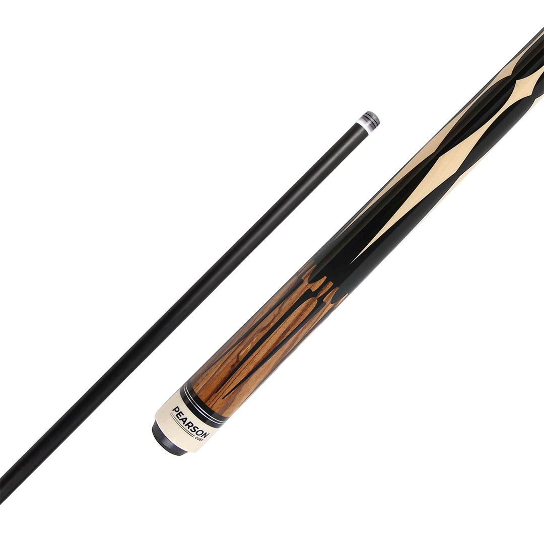 PEARSON POOL CUE PLAYERS SERIES PP-3 BROWN ZEBRAWOOD - CARBON SHAFT NO WRAP 12.5MM