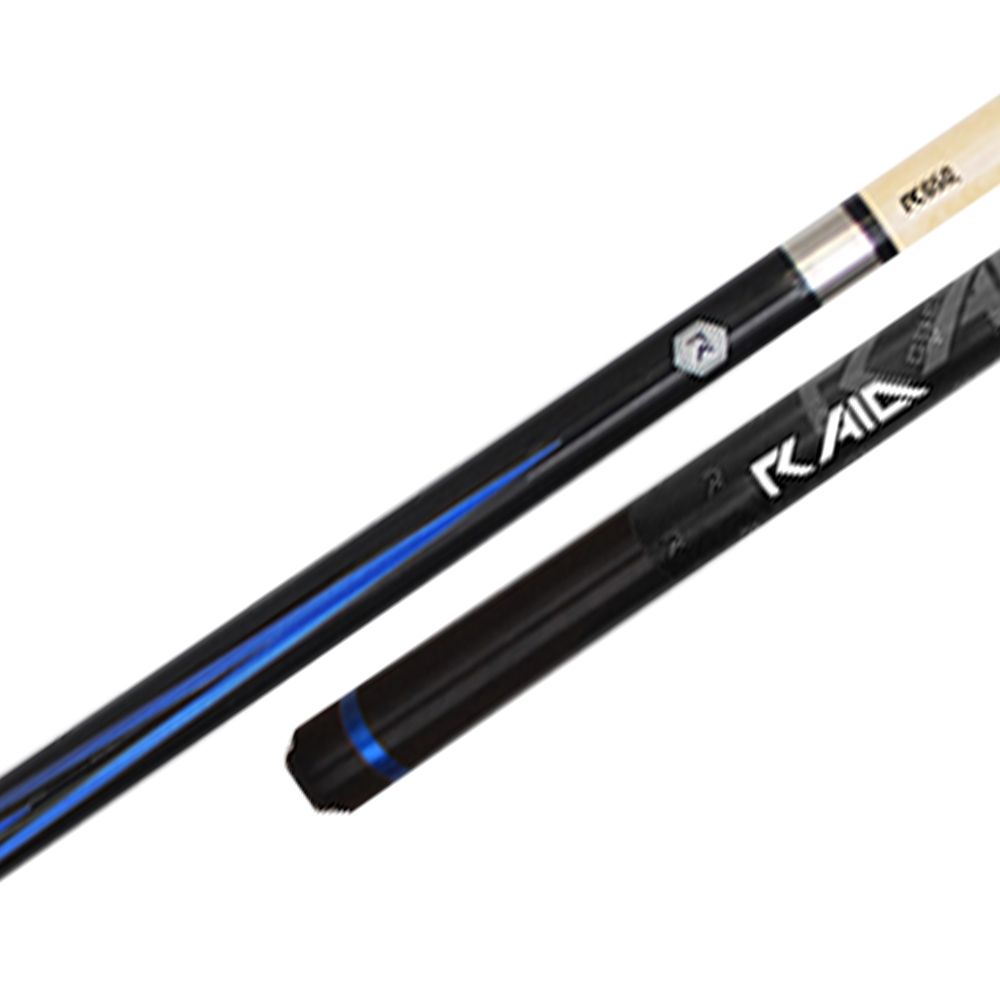 BAGUETTE DE BILLARD RAID COLORZ H CH-03 NOIR ET BLEU 13MM 19OZ