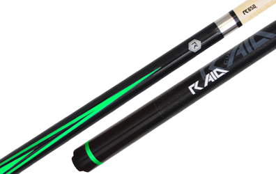 BAGUETTE DE BILLARD RAID COLORZ H CH-04 NOIR ET VERT 13MM 19OZ
