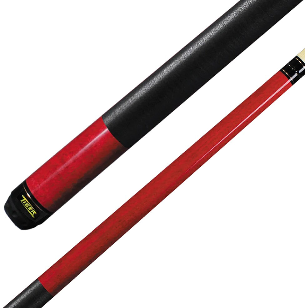 BAGUETTE DE BILLARD TIGER E SERIES E-3W ROUGE GRIP EN LIN 12.5MM 19OZ