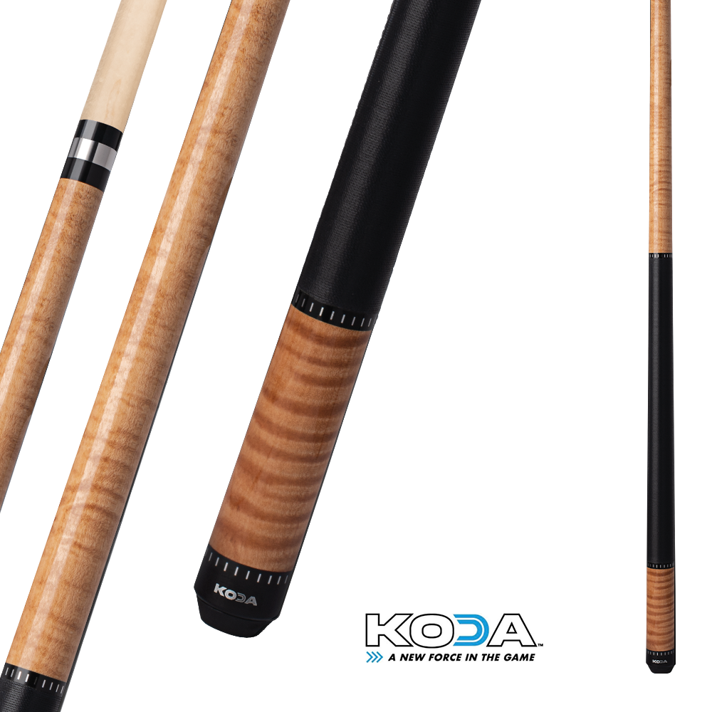 BAGUETTE DE BILLARD KODA SPORT KD30 - NOIR ET BOIS 12MM 19OZ
