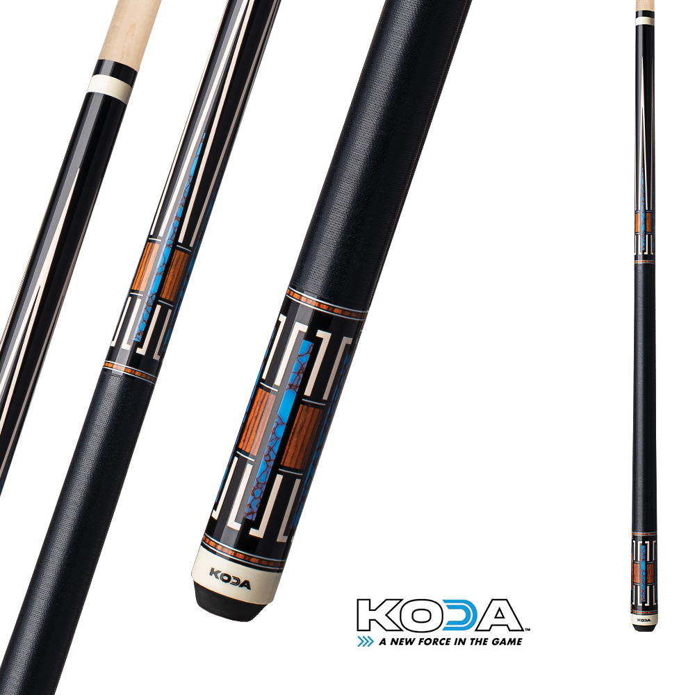 BAGUETTE DE BILLARD KODA SPORT KD51 - NOIR ET BRUN 12MM 19OZ
