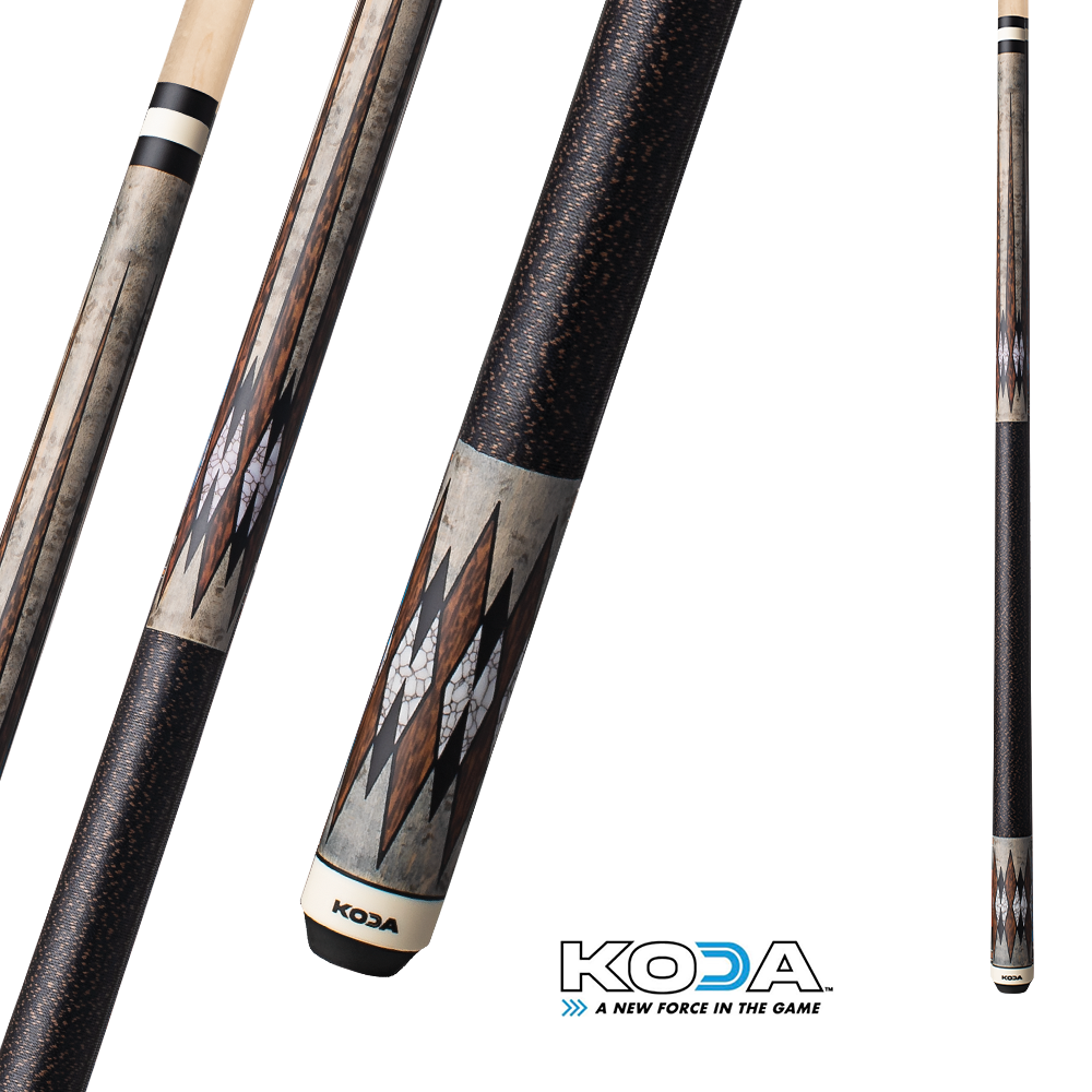 BAGUETTE DE BILLARD KODA SPORT KD52 - NOIRE ET GRISE 12MM 19OZ
