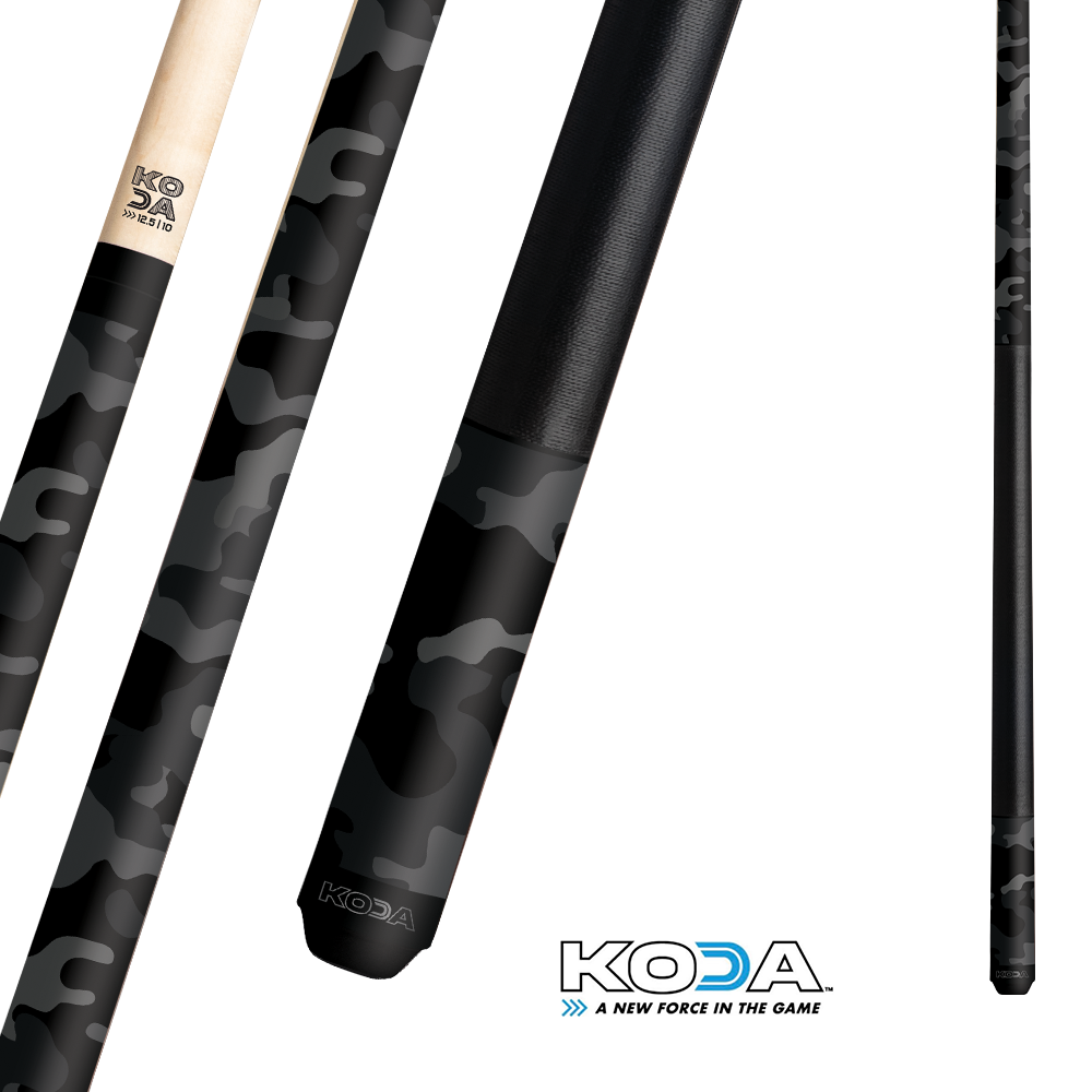 BAGUETTE DE BILLARD KODA SPORT KDV10BK - NOIRE ET CAMOUFLAGE 12MM 19OZ