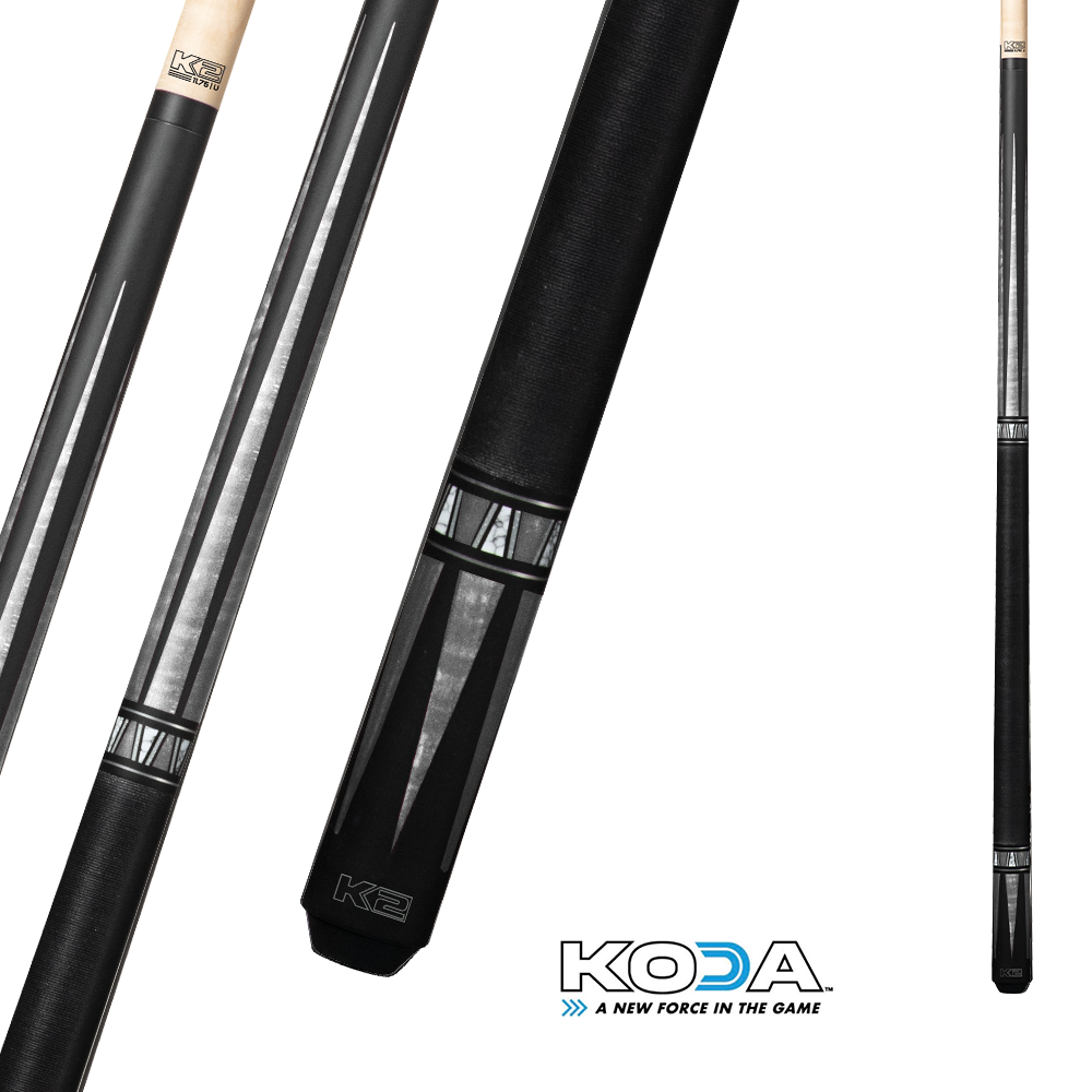 BAGUETTE DE BILLARD KODA SPORT K2 SÉRIES KL171 - NOIRE ET BLEUE 11.75MM 19OZ