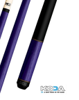 KODA SPORT POOL CUE LOW DEFLECTION KL122 BLACK AND PURPLE 12.5MM 19OZ
