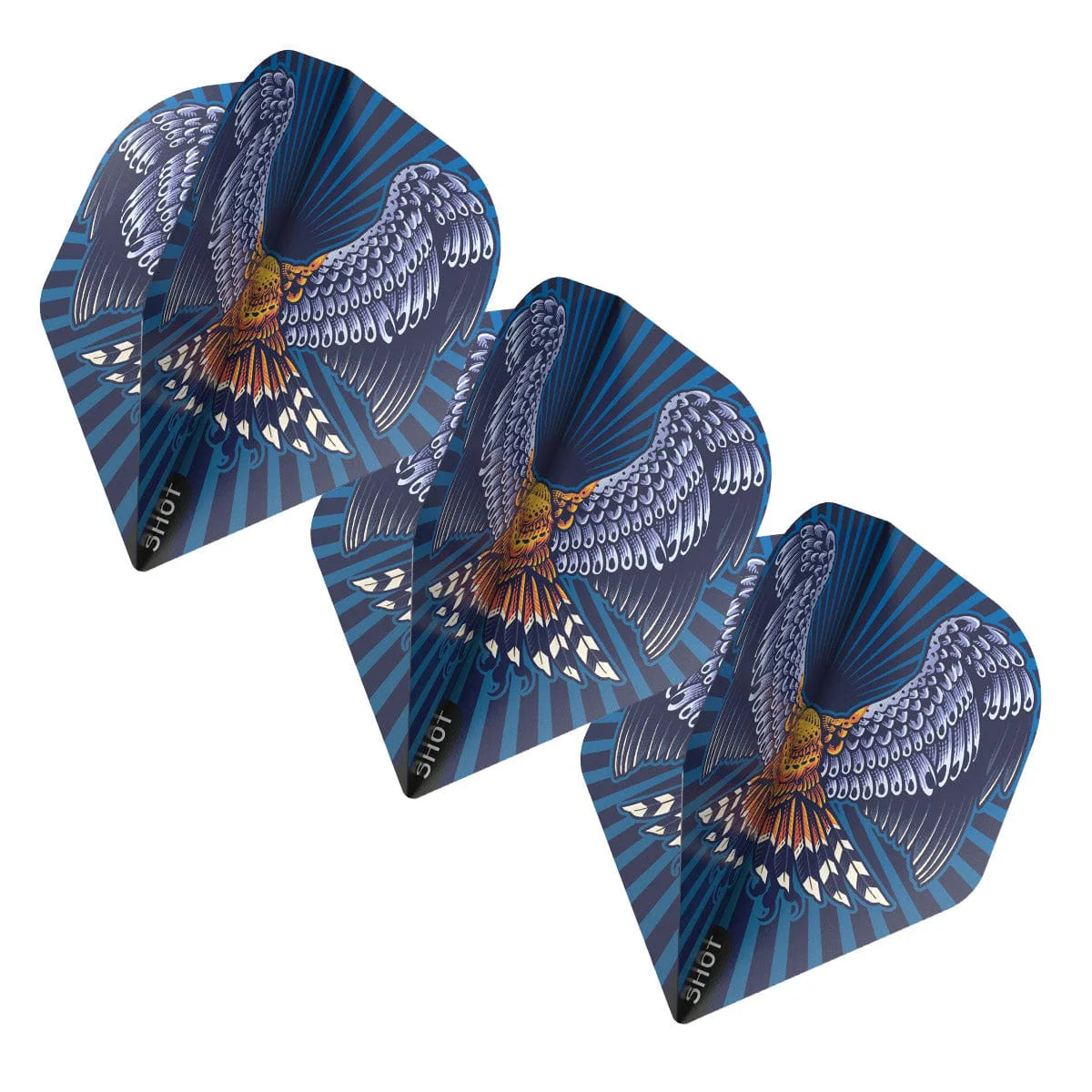 SHOT BIRDS OF PREY KESTREL DART FLIGHTS SET OF 3 STANDARD