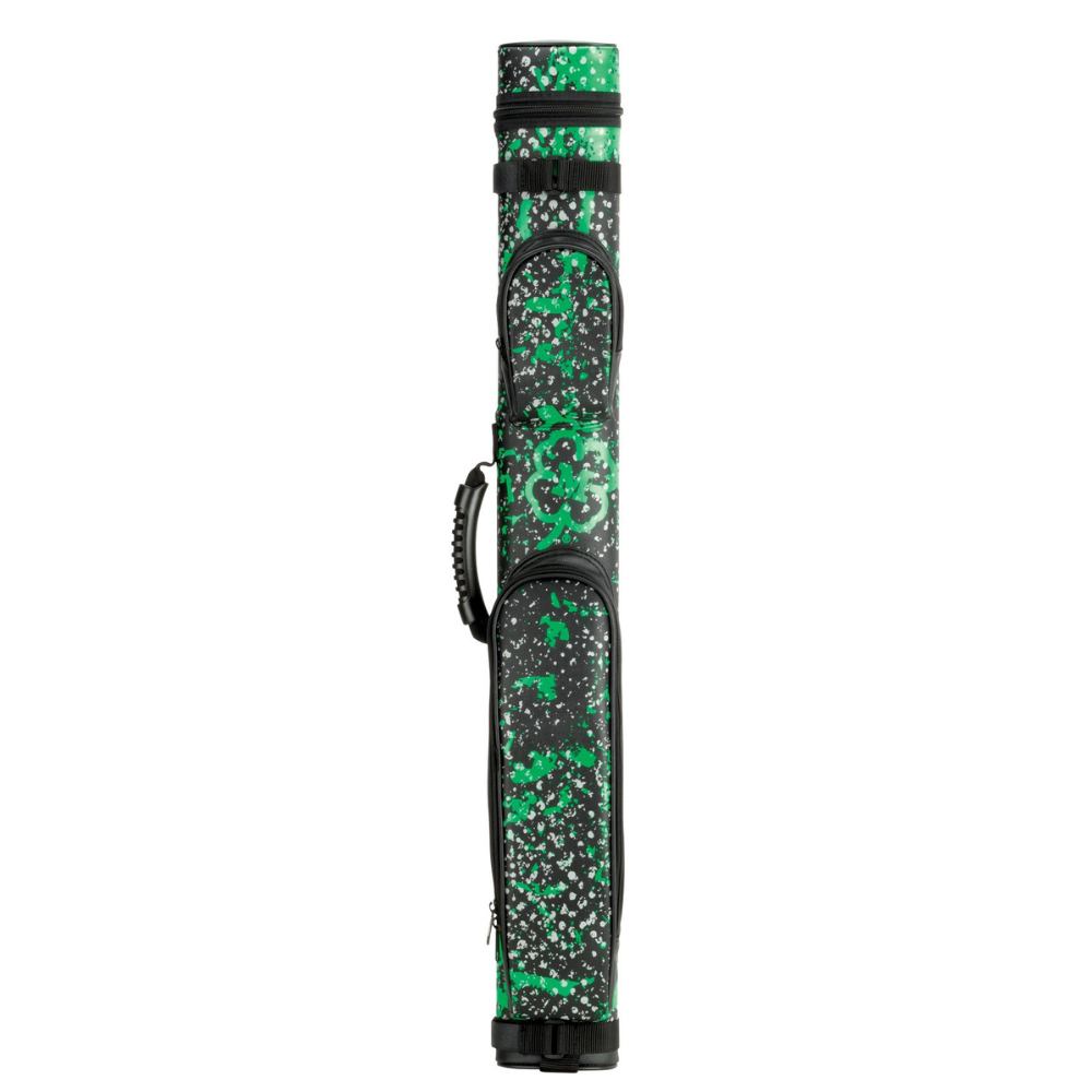 MCDERMOTT DESIGNER CASE GREEN GRUNGE HARD CUE CASE 2B/2S