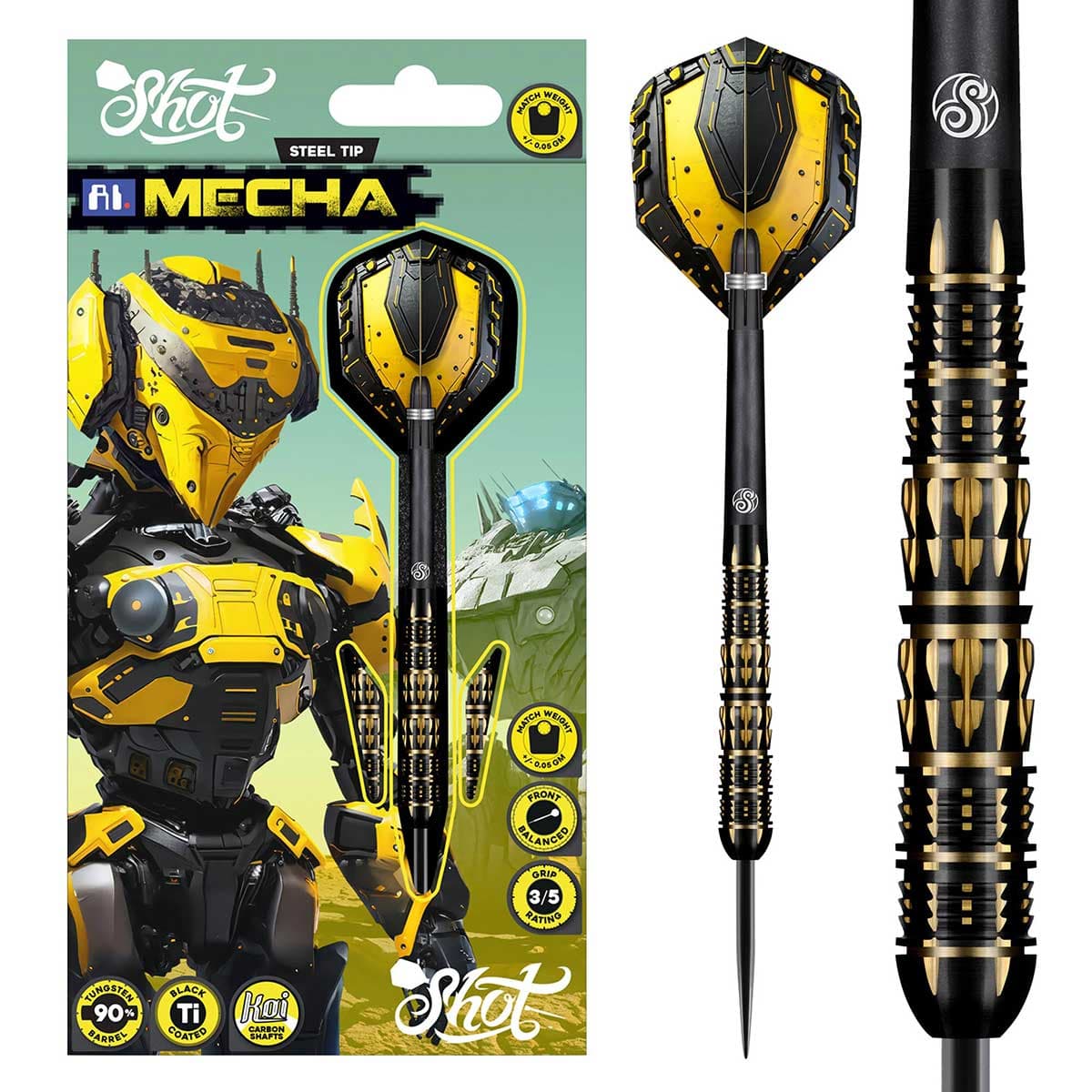 FLÉCHETTES SHOT AI MECHA POINTE D'ACIER - BARREAUX EN TUNGSTÈNE À 90%