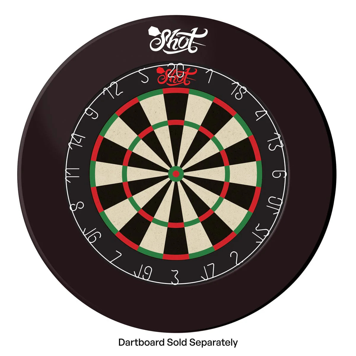 SHOT ONE PIECE DARTBOARD SURROUND - BLACK