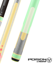 BAGUETTE DE BILLARD POISON CANDY SUGAR AVEC FLÈCHE EN FIBRE DE CARBONE - VERT/PÊCHE - SANS WRAP 12.4MM 19OZ