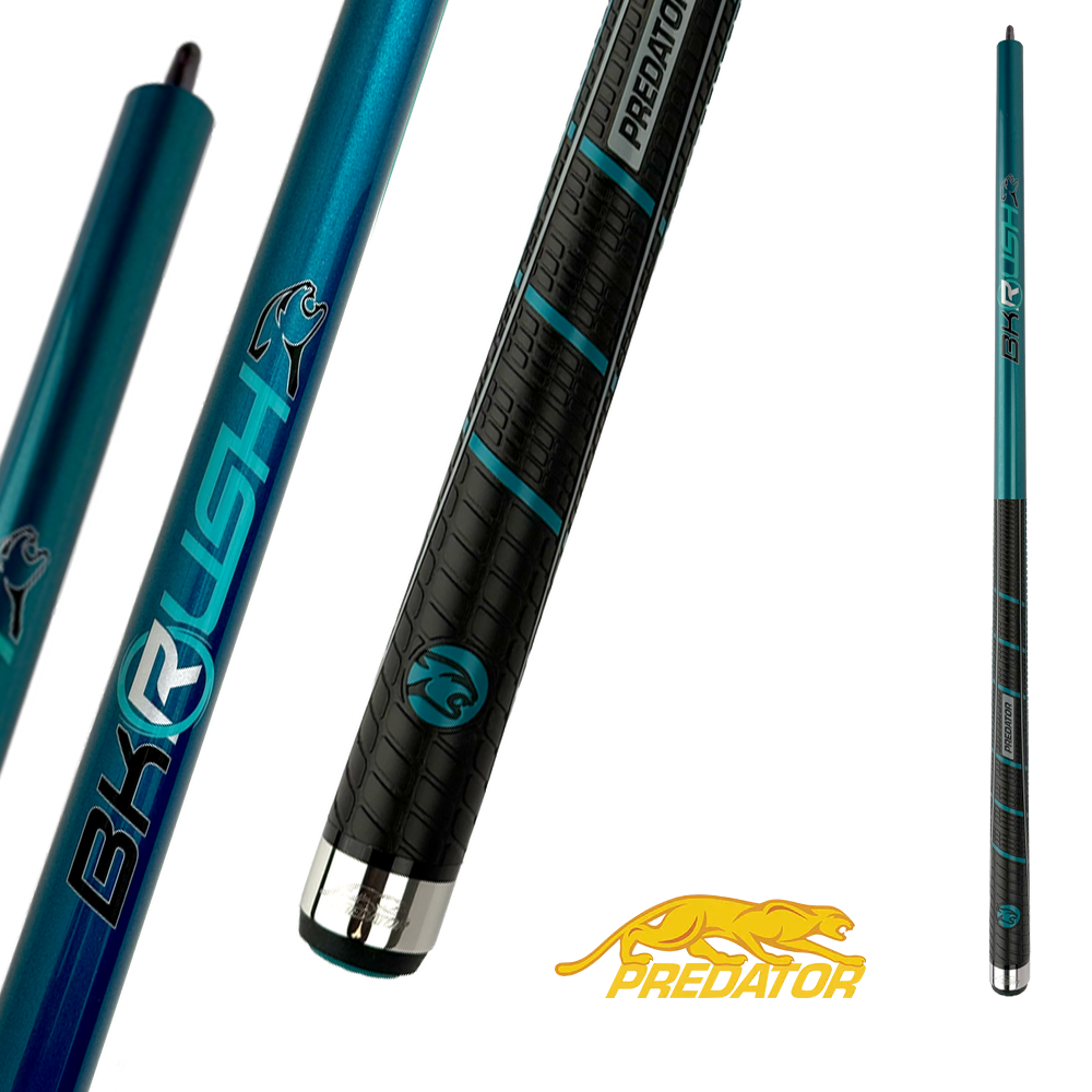 MANCHE DE BAGUETTE DE BILLARD PREDATOR BK RUSH COULEUR DE L'ANNÉE SARCELLE AVEC GRIP SPORT- ÉDITION LIMITÉE