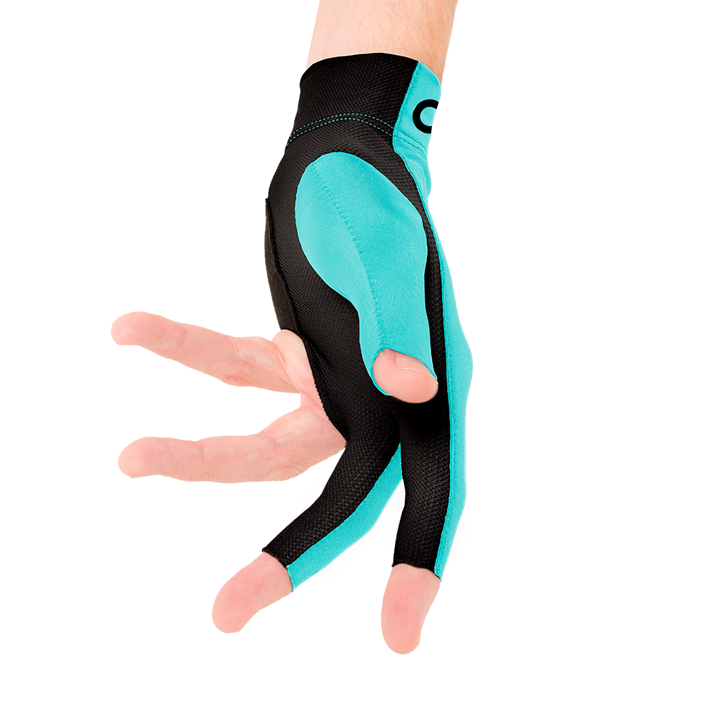 PREDATOR ALBIN OUSCHAN SECOND SKIN TEAL/BLACK BILLIARD GLOVE - LEFT HAND ONLY